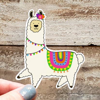 Autocolante de Lhama Atrevida por atacado de Gearhart Design Co.