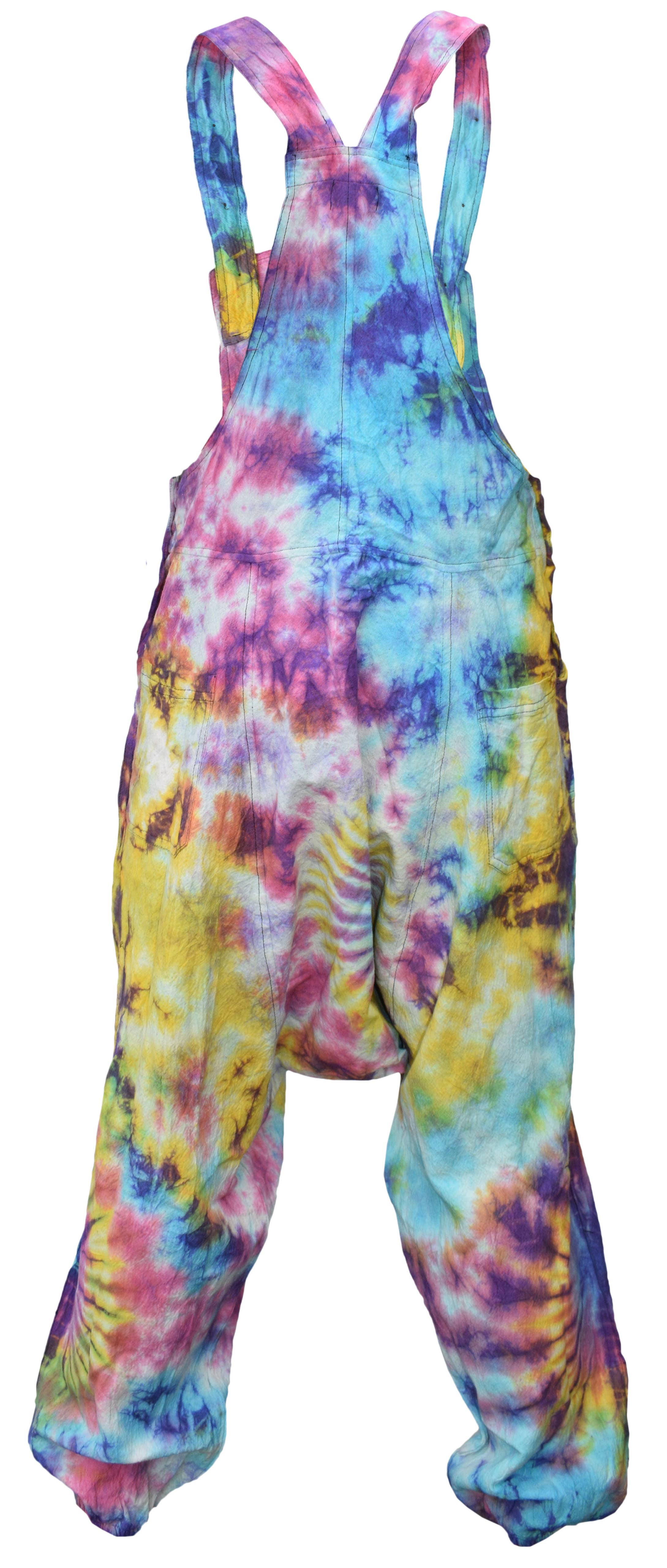 Gheri – wholesale Overalls – Women's – Womens Tie Dye Ali Baba Harem Dungaree6