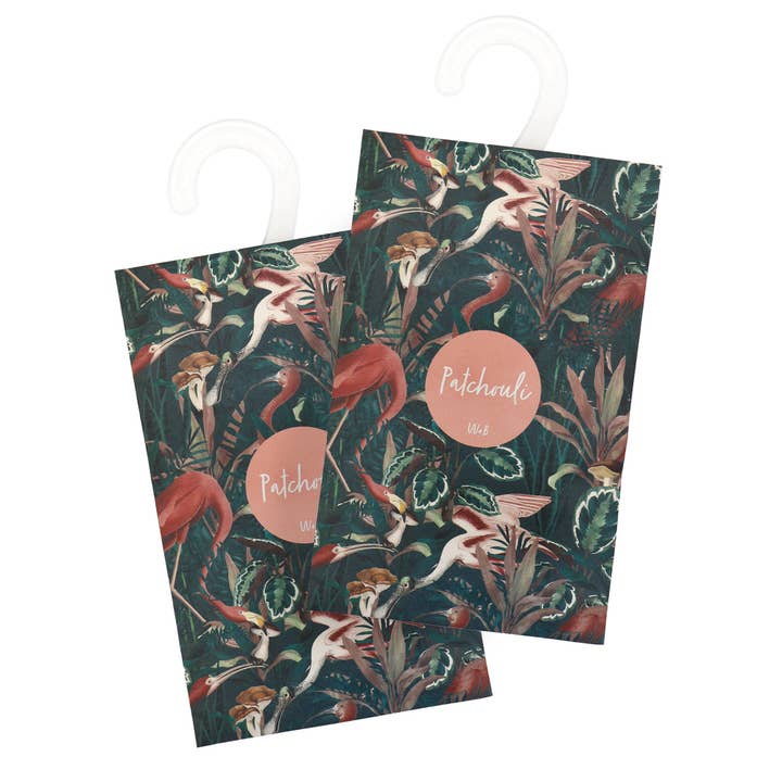 Robert Frederick Ltd - Wholesale Sachet - Willow and Belle Scented Hanging Sachet - Set of 4 Patchouli - Jungle Green Design4
