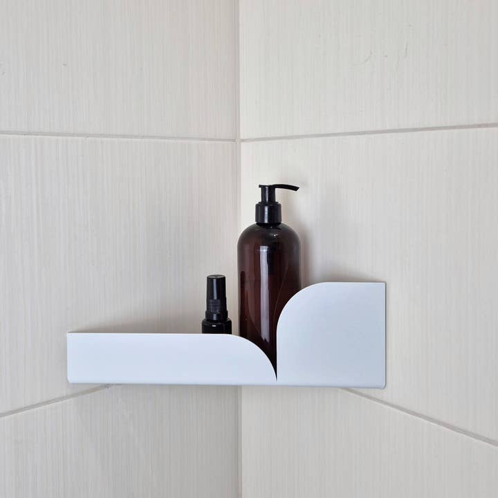 NAMUOS - Venta al por mayor Estante de pared - Estante de esquina para ducha BAUHAUS, blanco, beige, gris, negro