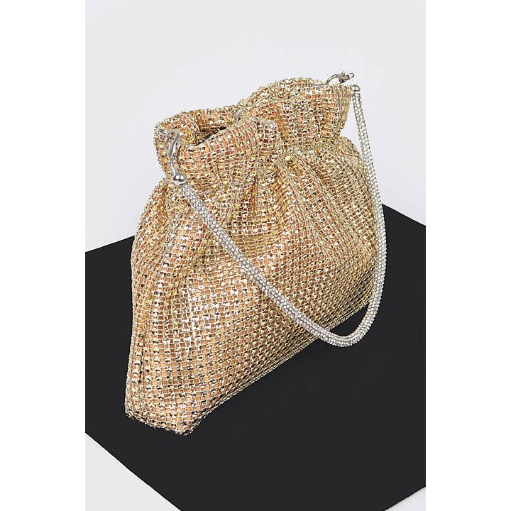 anbfashion - Wholesale Crossbody Bag - Women's - Rhinestone Studded Metallic Clutch Crossbody Bag7