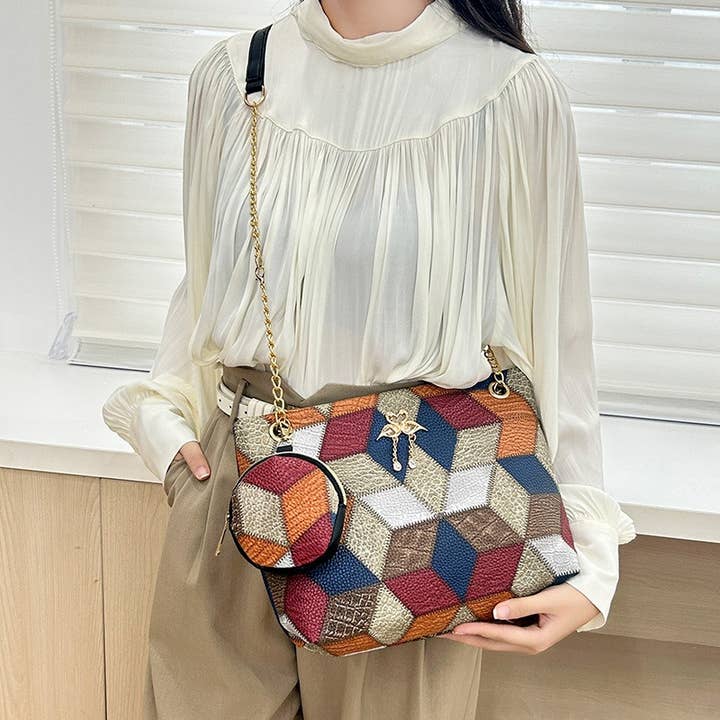 wandf - Wholesale Shoulder Bag - Women's - Mommy Bag Shoulder Bag Handbag with Detachable Round Pouch3