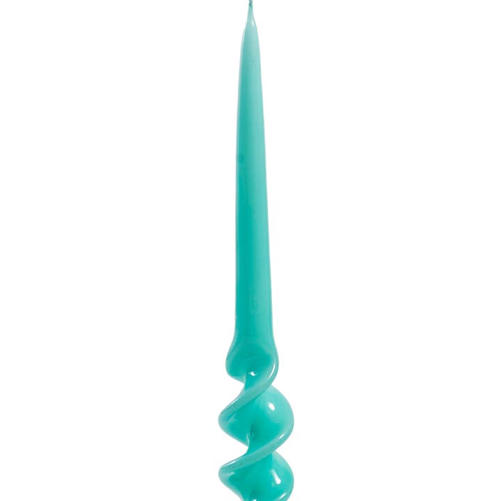 Vela cónica torneada a mano de 29 cm, color verde menta brillante para venta al por mayor de McGowan & Rutherford Ltd
