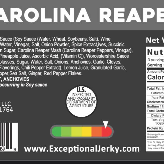 Exceptional Jerky LLC - Wholesale Jerky - Carolina Reaper 2