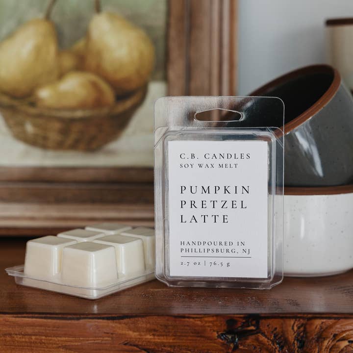 Pumpkin Pretzel Latte Wax Melt for wholesale by C.B. Candles