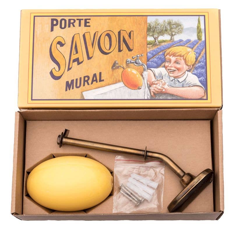 Seifen-Shop – wholesale Tvål – Rotations-tvål 260 g med hållare i rostfritt stål och bomullstvål2