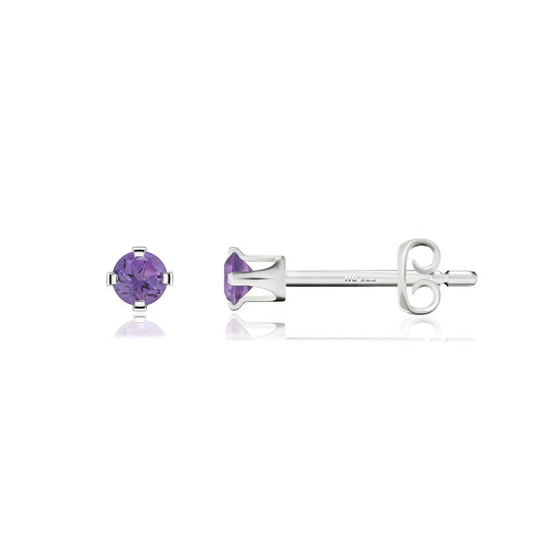 Nature Crafts – wholesale Stud/post earrings – Natural Gemstone Round Stud Earrings for Women in 925 Silver1
