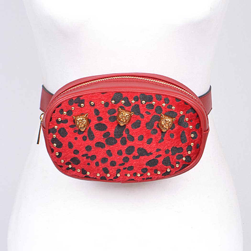 3AM BY H&D ACCESSORIES - Wholesale Belt Bag - Women's - Leopard Print Fanny Pack4