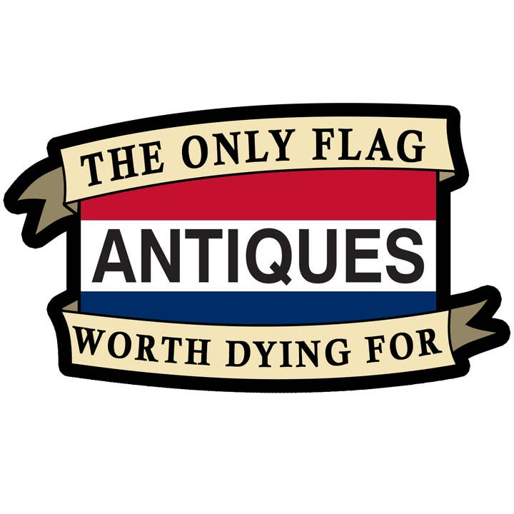 Pegatina Antiques: La única bandera por la que vale la pena morir para venta al por mayor de Defensive Wounds