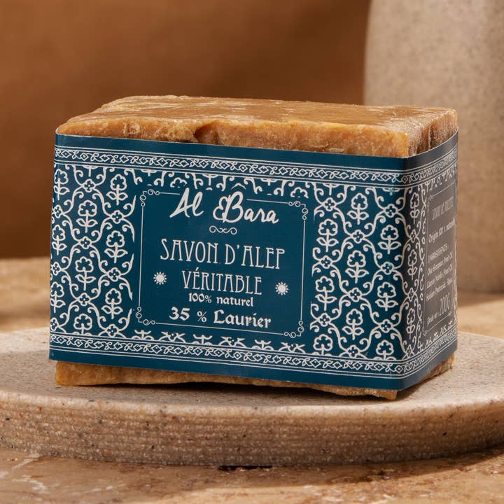 Al Bara Savon d'Alep - Vente Pains de savon - Savon d'Alep 35% de laurier - 200g0