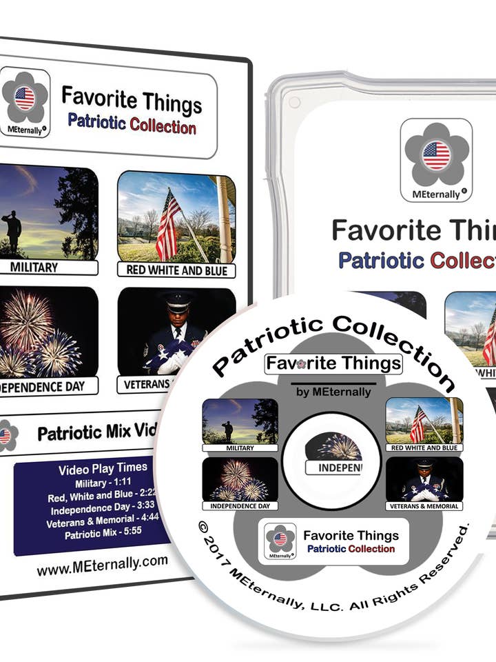 Dementia Friendly - Patriotic DVD & Photo/Activity Cards for wholesale by MEternally