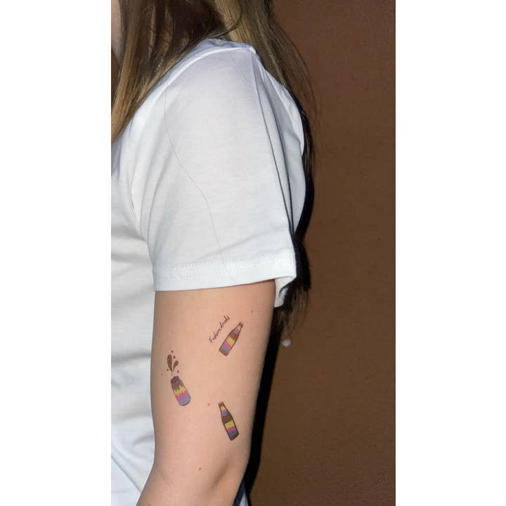 Fashion Drinks - Venta al por mayor Tatuajes temporales - Cola Mix | Tatuajes adhesivos sostenibles
