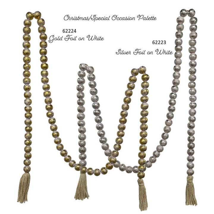 Wilco Home - Wholesale Slingers - 90" WD BOHO Bead Garland voor Kerstmis, herfst en elke dag30