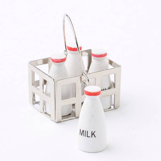 Factory Direct Craft - Wholesale Doll Accessory Kit - Kids - Miniature Milk Crate Set or Milk Bottle - Select Style3