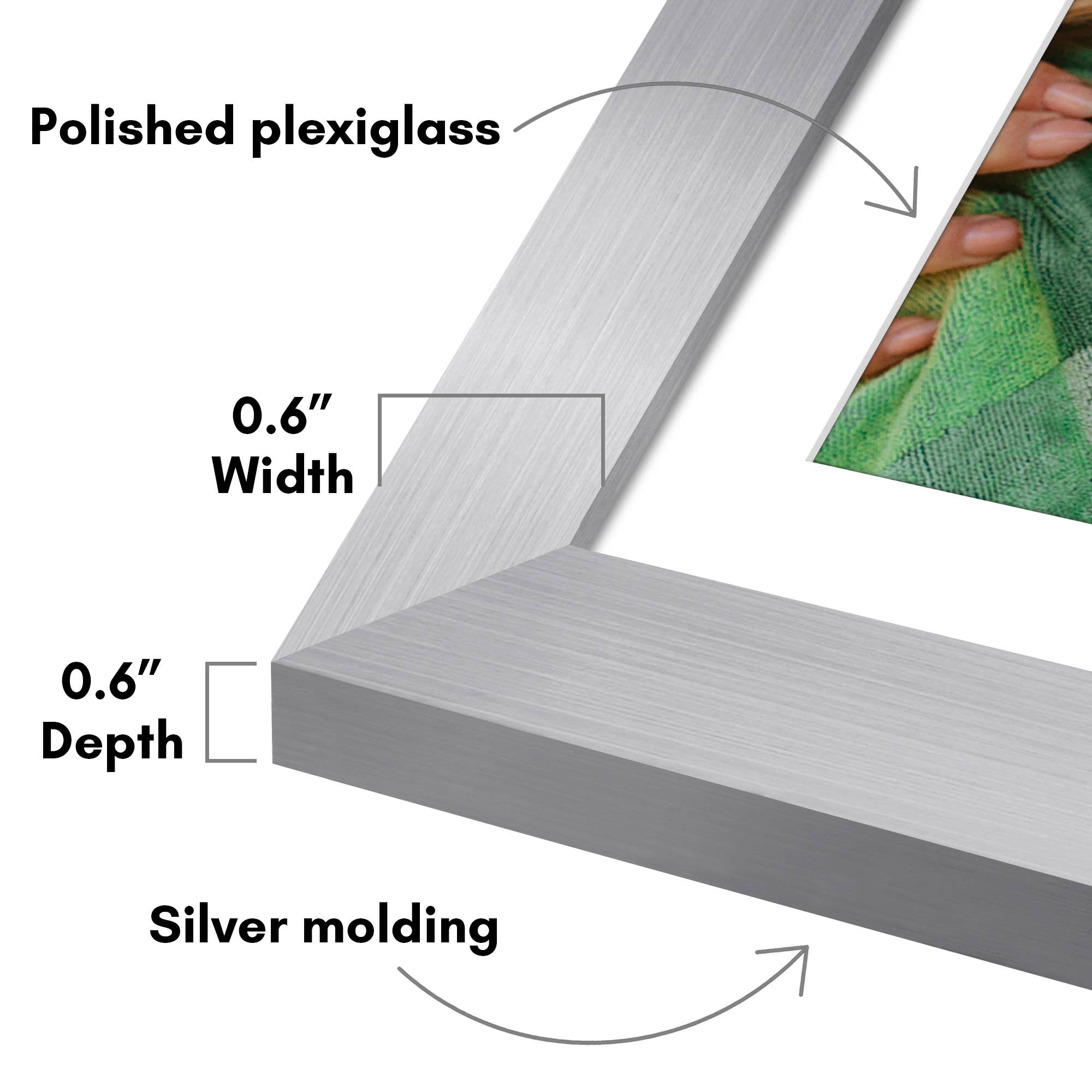 Americanflat - Wholesale Picture Frame - Americanflat 5 Pack Picture Frames With Mat Plexiglass Cover30