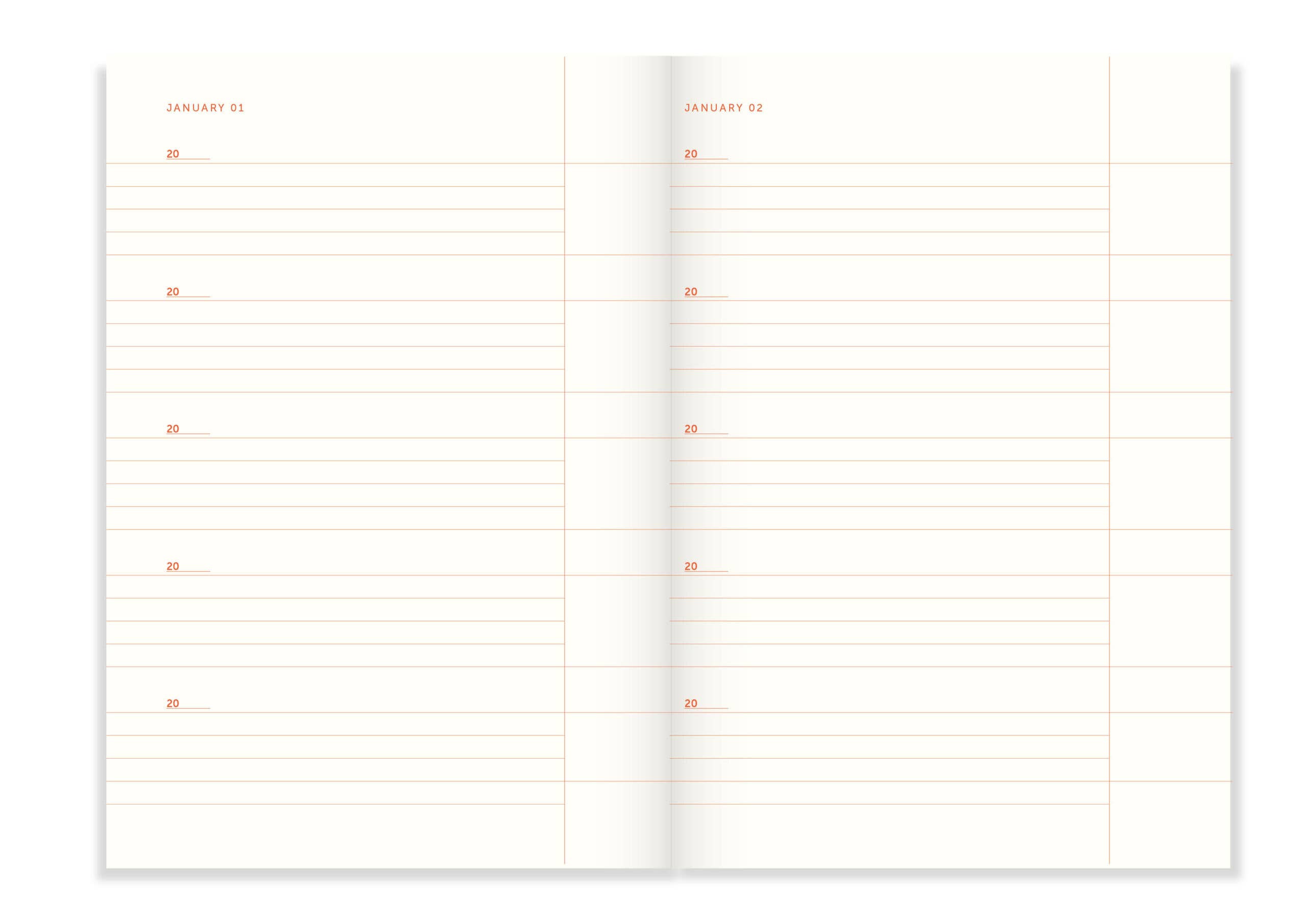 A-Journal Stationery - Vendita all'ingrosso Diari/agende - Diario One Line a Day - Righe1