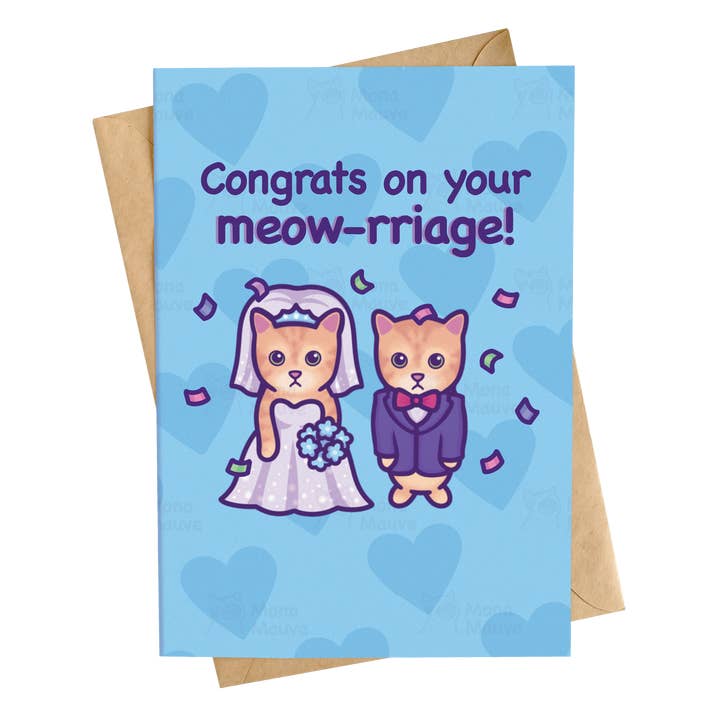 Meme Wedding Card | Congrats on Your Marriage for wholesale by Mona Mauve • Silly Art!