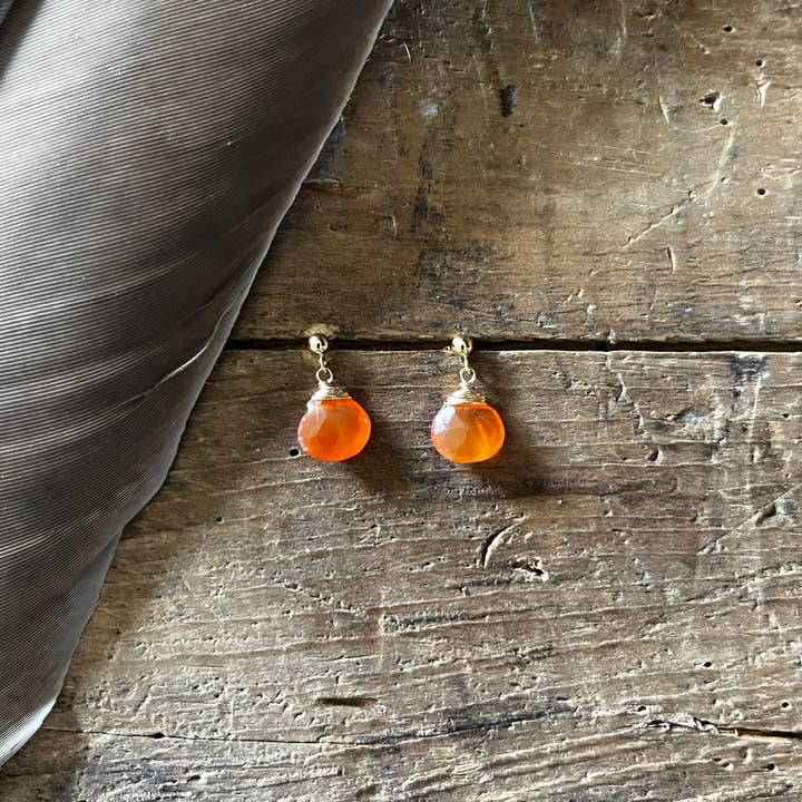 Brincos Linnaea de Cornalina por atacado de Naked Sage