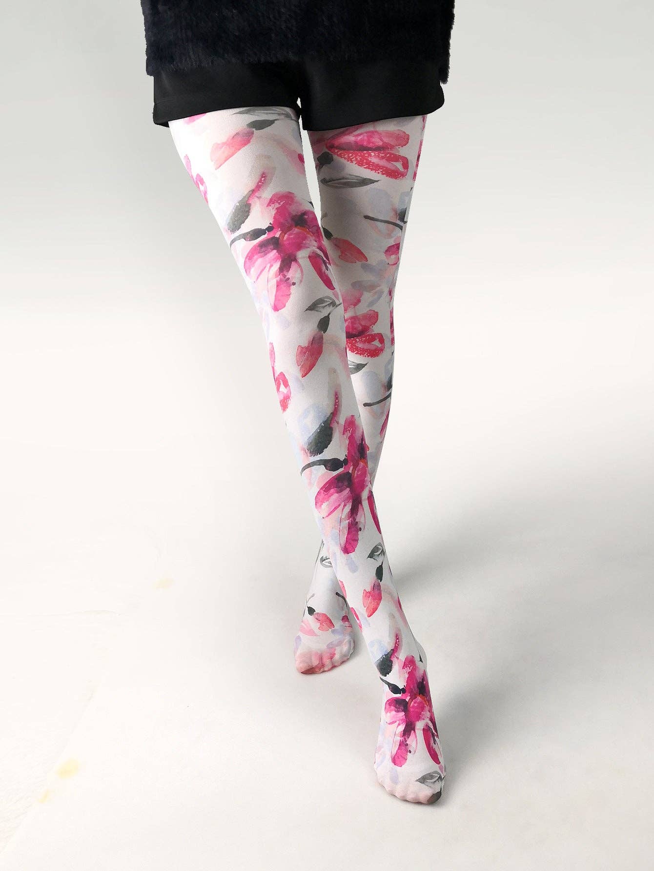 SALINA TRADING INC - Wholesale Tights - Women's - Printed Tights Abstract Butterfly Floral Nylon Casual Leggings1
