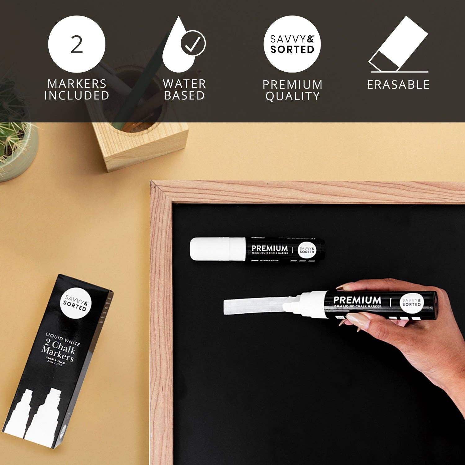 Savvy & Sorted - Wholesale Chalk - Large White Chalk Markers - 10mm & 15mm3
