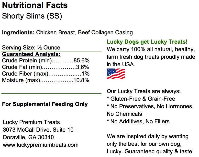 Lucky Premium Treats - Wholesale Pet Treats - Dog - Bulk Box Shorty Slims Chicken 200 Count3