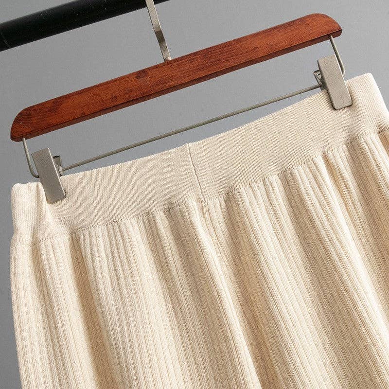 Sheer Trend - Vente Ensemble haut et pantalon (PAS d'intérieur) - Femme - Ensemble Débardeur Uni en Maille et Pantalon à Jambes Larges9