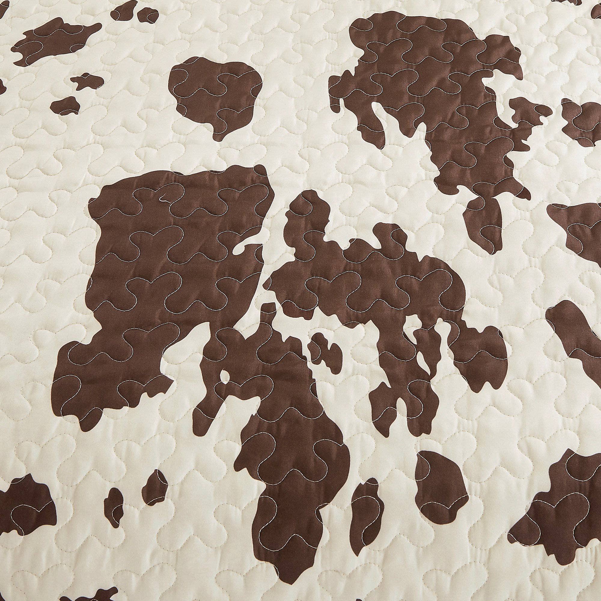 Linen Mart – Edredão por atacado – Conjunto de Colcha de Crânio de Vaca Marrom Rústico - Conjunto de 4 Peças6