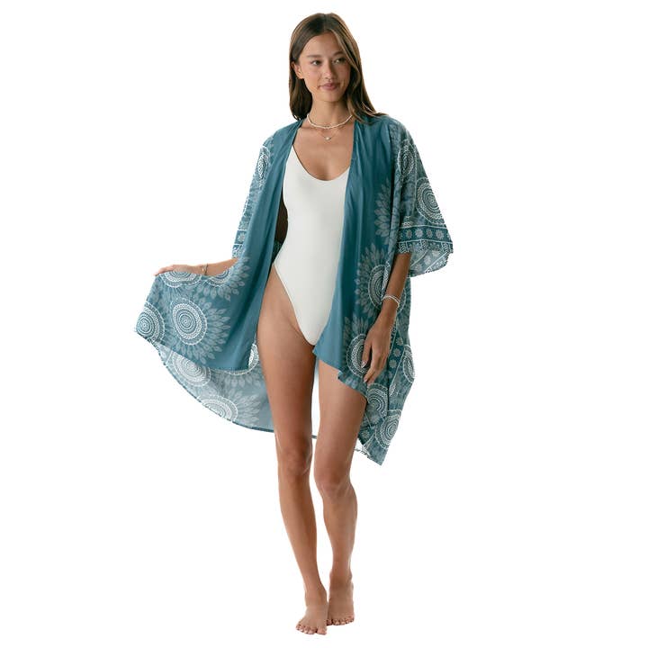 Safirstrand Kimono for engroshandel hos Lotus and Luna