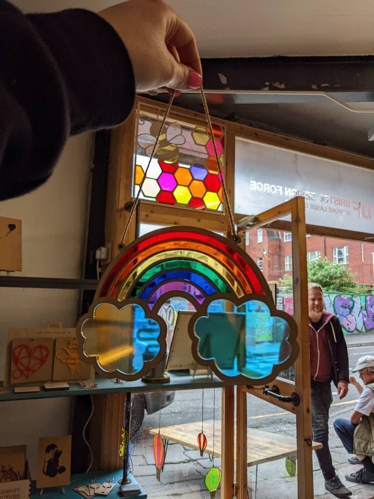 Bristol Design Forge Ltd – wholesale Suncatcher – Rainbow Stained Glass Window Hanging Pride LGBTQ+6