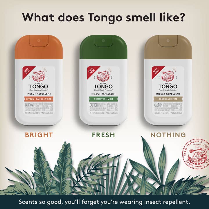 Grand Tongo - Wholesale Insect Repellent - Green Tea + Mint Insect Repellent - Pocket Spray - 1 pack1