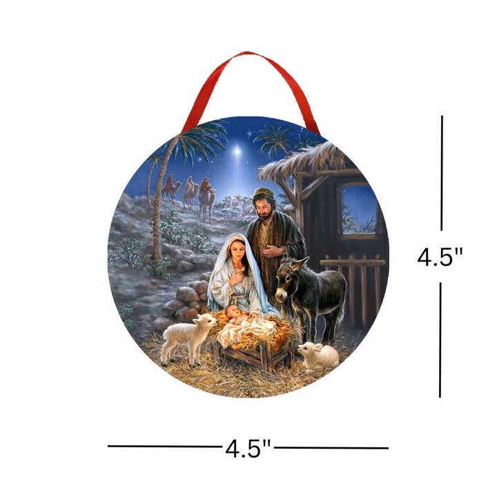 Glow Decor - Wholesale Ornament - A Savior Is Born LED Nativity Ornament – Lighted Christmas Tree Decoration4