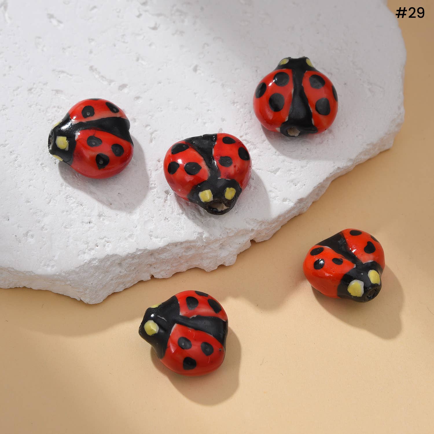 Beads Creation – wholesale Pärlor – Handmålade djurkeramikpärlor med stort hål Smycken ORG3048