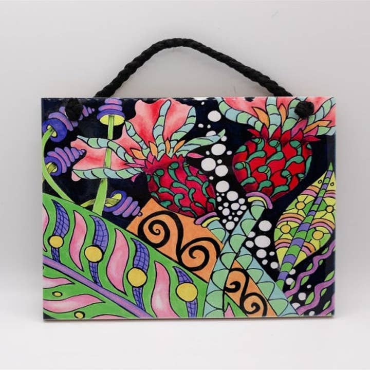 Tropische fruit keramische tegels voor wholesale door Florida Vibes Art / Mungo Key Designs