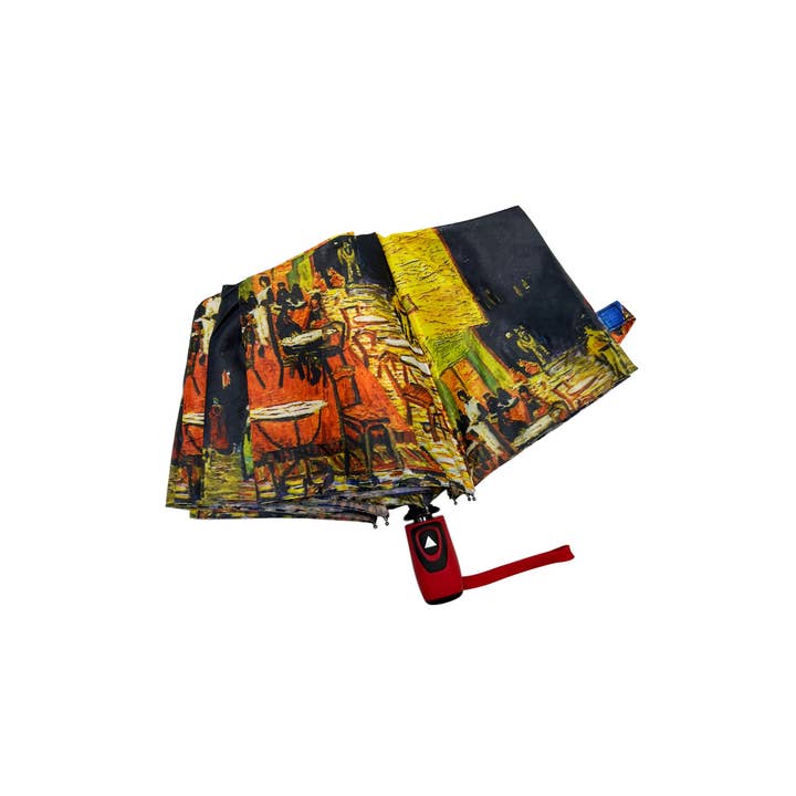 Fashion Scarf World - Wholesale Umbrella - Women's - Van Gogh Terrace At Night Print Umbrella (Short)2