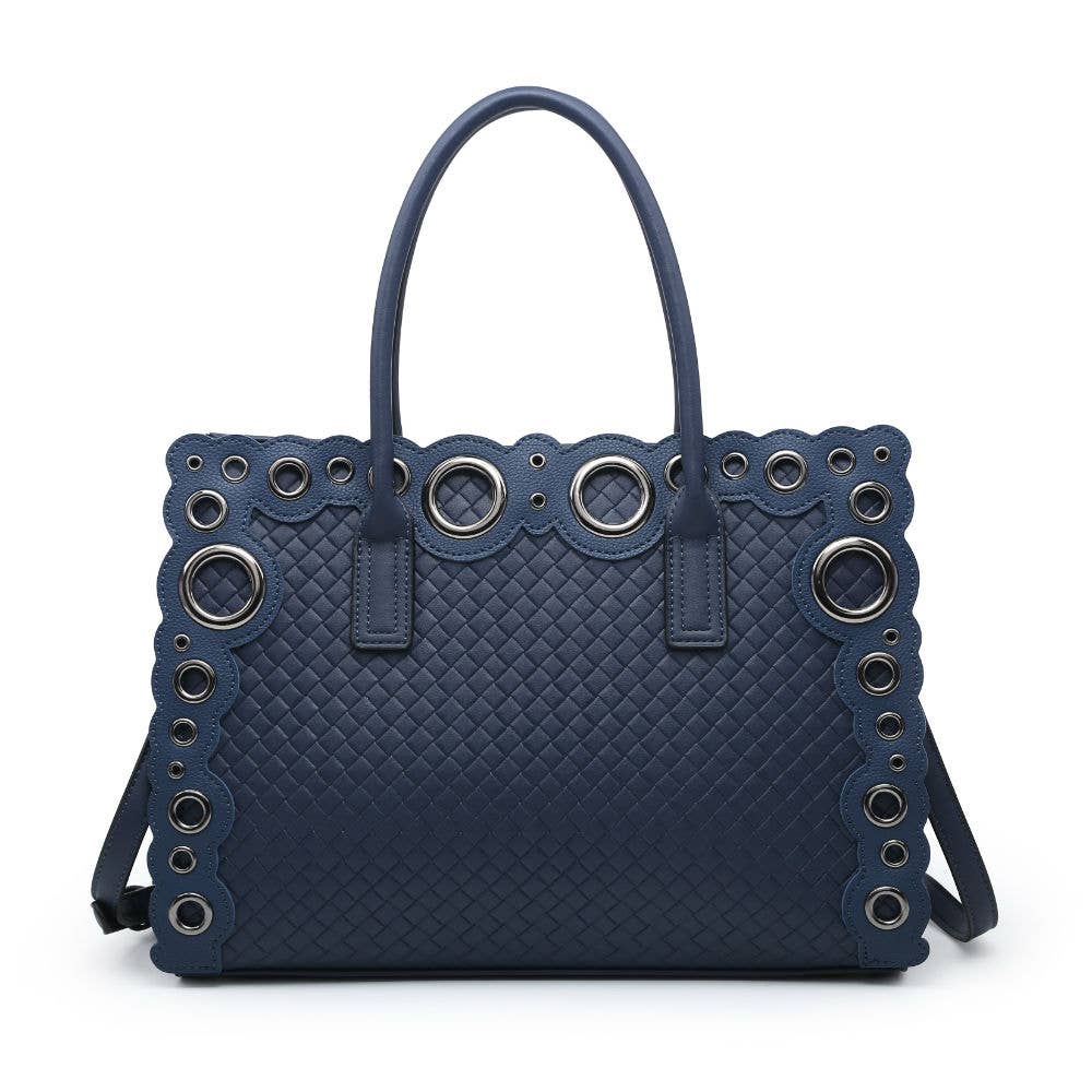 Papaya Fashion Ltd - Wholesale Top Handle Bag - Women's - 82230-3 Handbag with metal rings along the edge of bag1