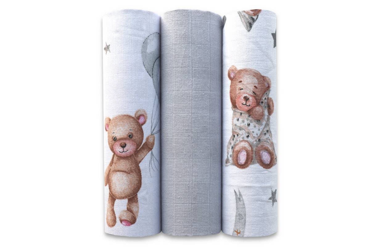 Ander - Wholesale Diaper (Cloth) - Baby - Premium Muslin Diaper Set - 3 Pack of 100% Natural Cotton9