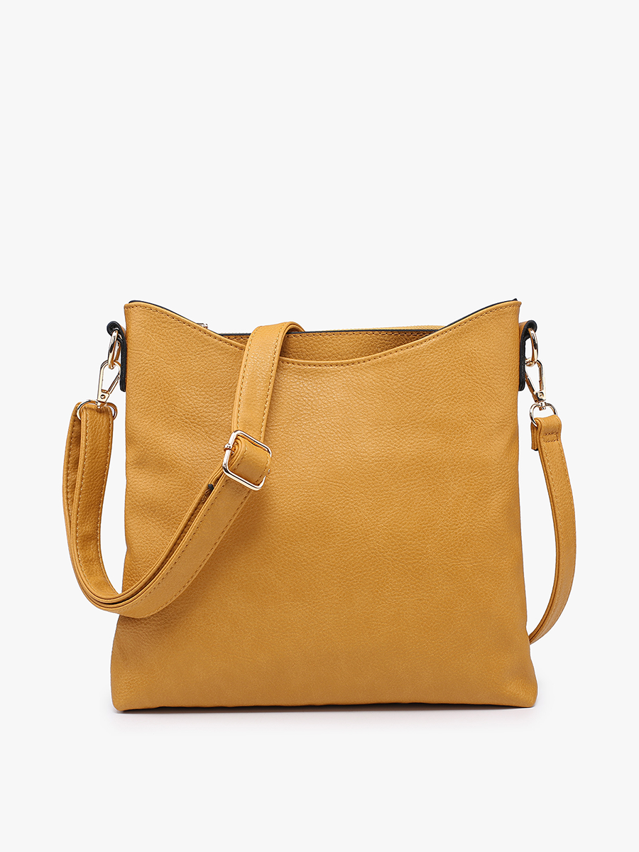 Jen & Co. – wholesale Axelväska - Dam – M1765 Emma 3-fack Crossbody med tryckknappsstängning6