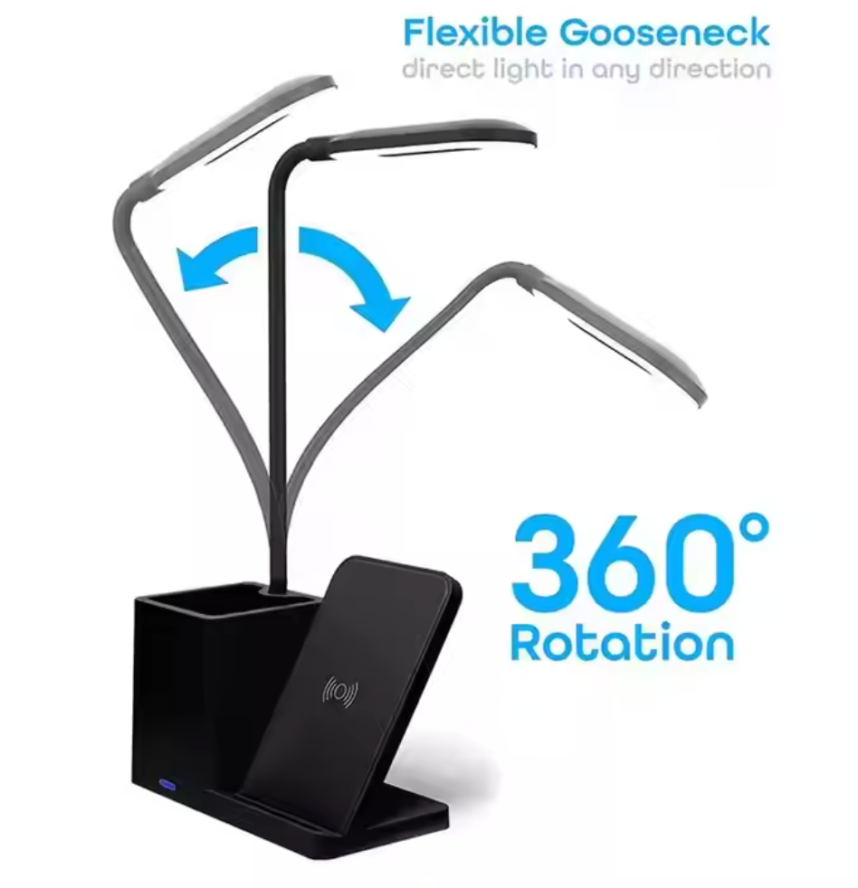 HaHaHome - Wholesale Charging dock - 3-in-1 Wireless Charger with Pen Holder and Lamp3
