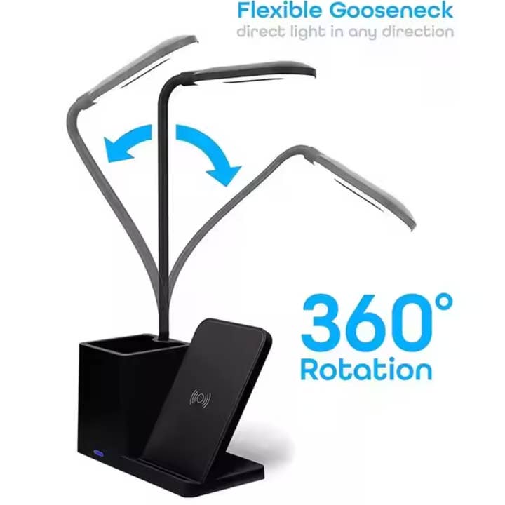HaHaHome - Wholesale Charging dock - 3-in-1 Wireless Charger with Pen Holder and Lamp3