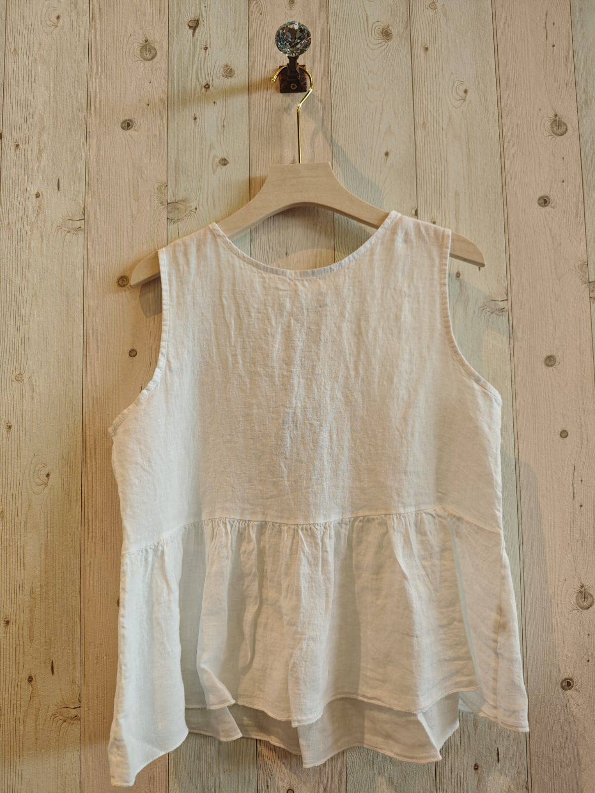 Linen & More - Venta al por mayor Blusa - Mujer - REF 18023 BLUSA LAZO ATRAS ABIERTO LINO 100%1