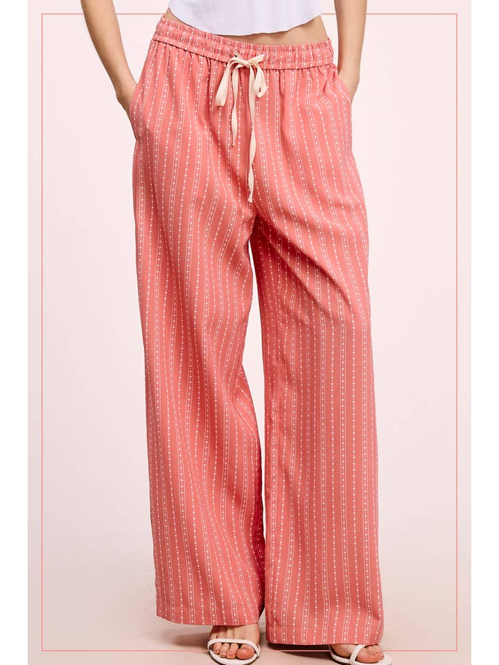 La Miel – Calças - Mulher por atacado – JDP4228-Calças de Design Padronizado de Corte Descontraído Com Bolsos25