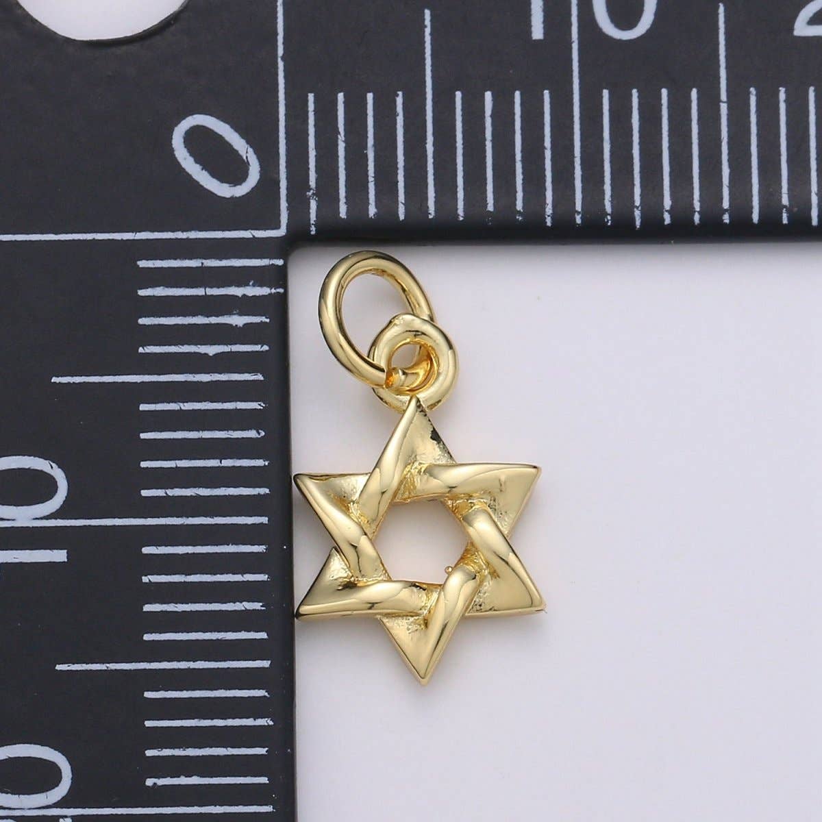 Aim Eternal - Wholesale Individual Charm/Pendant - 24K Gold Filled Edged Star of David Charm | D9222