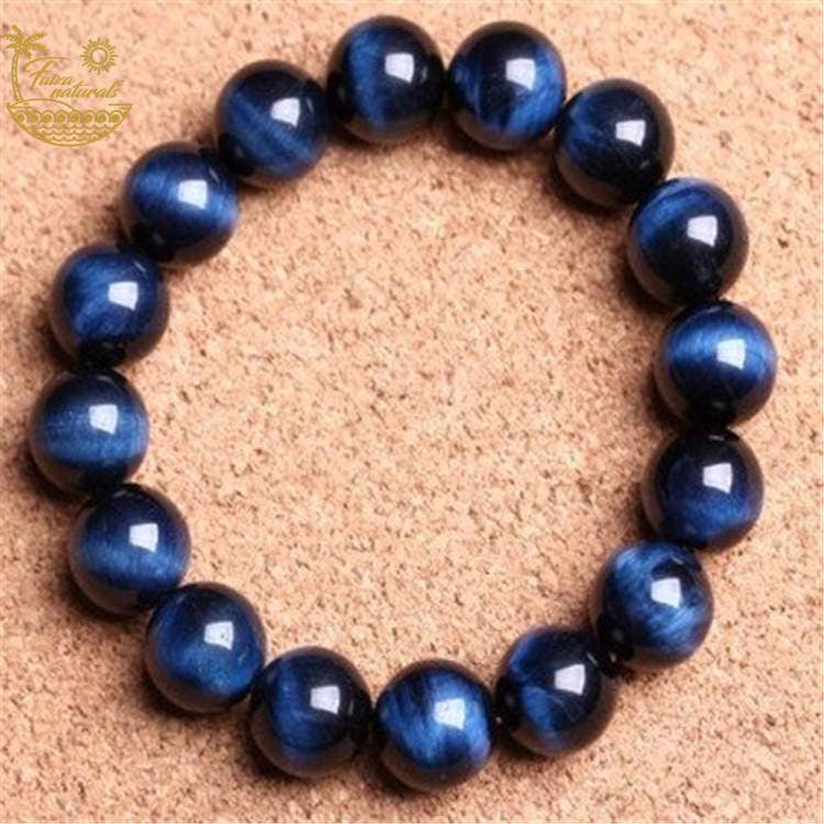 Faiza Naturals - Wholesale Beaded Bracelet - Blue Tiger Eye Crystal Bracelets RARE4