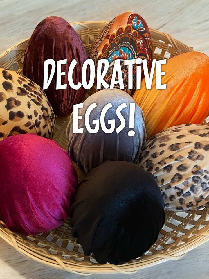 Decorative EGGS Handmade Fabric Easter Spring Home Decor for wholesale by Leanne Bruce Co.