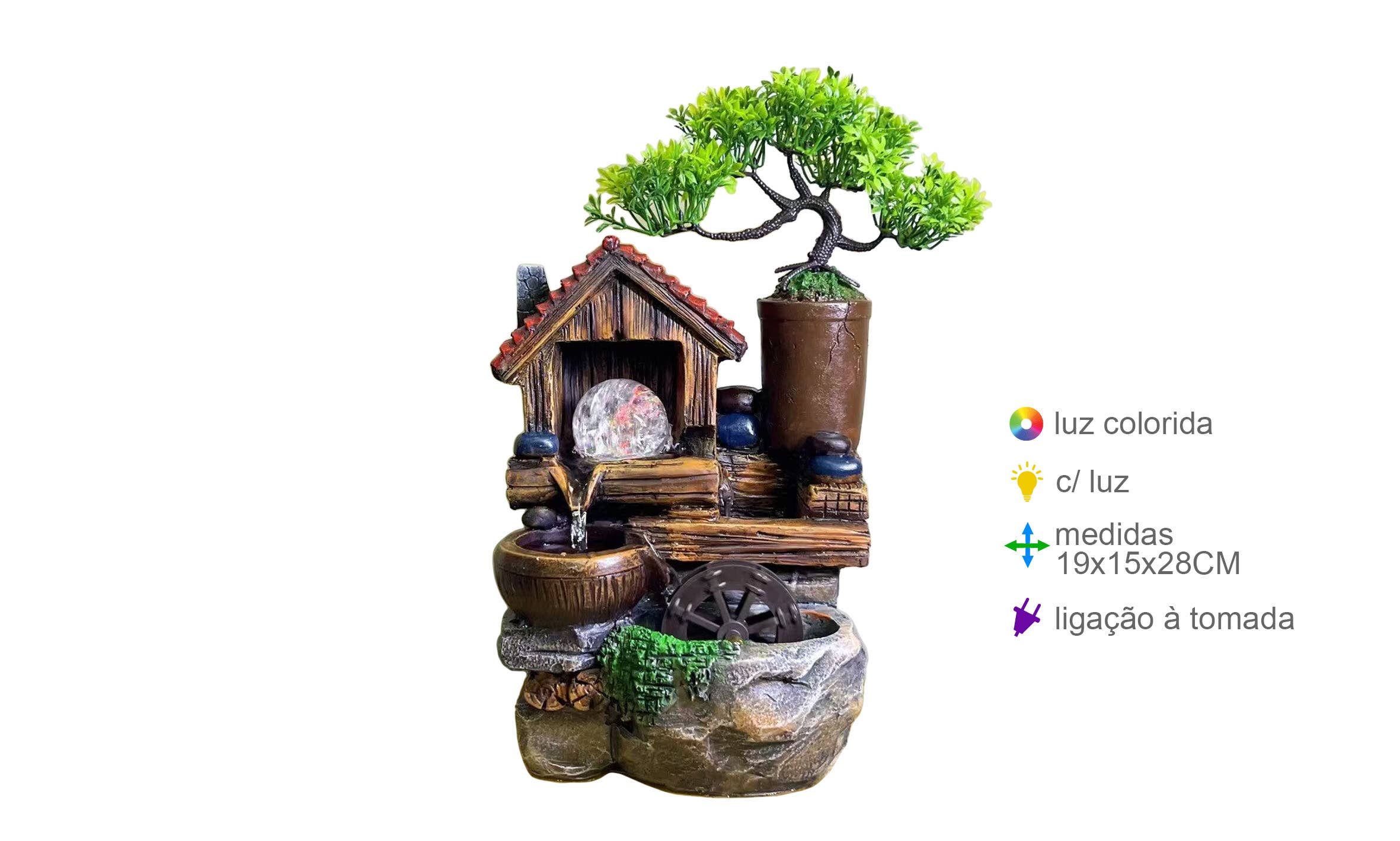 Esoterica Arte - Wholesale Outdoor Ornament/Decor - Natural Resin Fountain 19x15x28cm #1