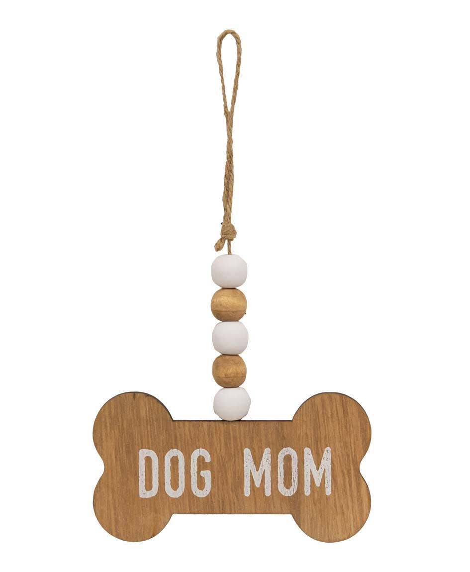 Col House Designs - Wholesale Ornament Set - Dog Mom Beaded Dog Bone Ornament, 3 Assorted3