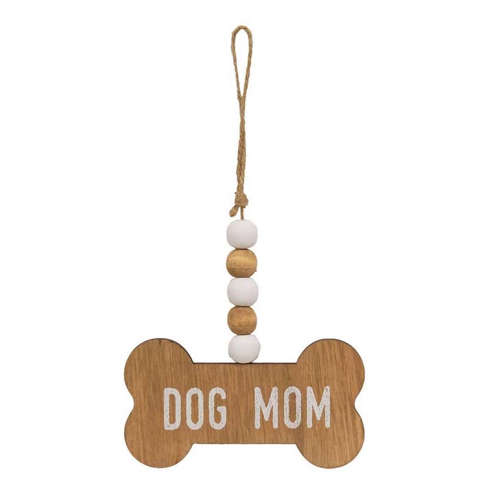 Col House Designs - Wholesale Ornament Set - Dog Mom Beaded Dog Bone Ornament, 3 Assorted3