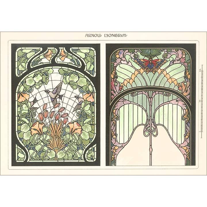Found Image Press - Wholesale Magnet - Magnet DA-466 Art Nouveau Stained Glass