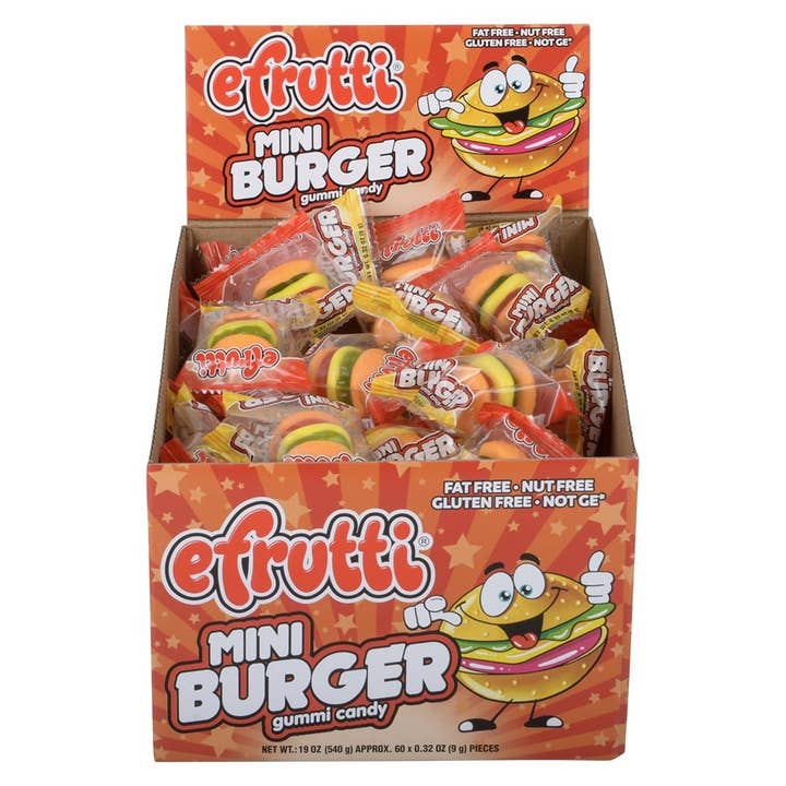 La Luna Bella - Toys - Wholesale Gummy - Gummi Burger 60ct Display #3 LLB candy