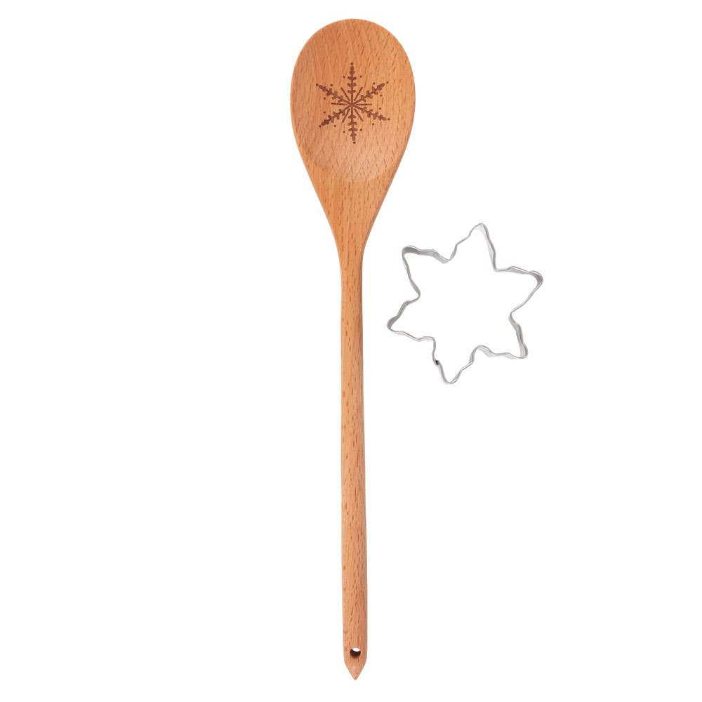 Something Different Wholesale - Wholesale Kitchen Spoon - Christmas Snowflake Wooden Spoon Baking Set2